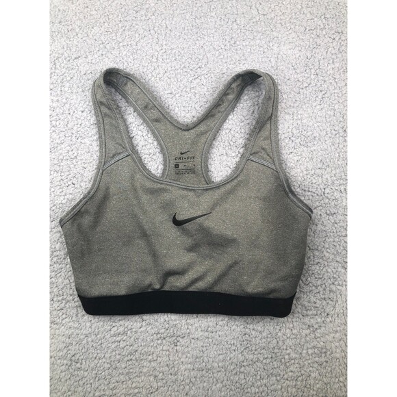 Nike dri fit Sports Bra gray size m - Picture 1 of 11